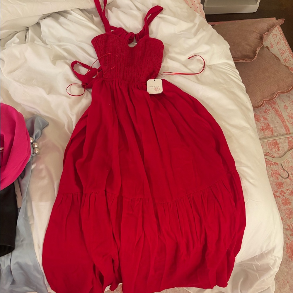 Altar'd State red maxi dress!